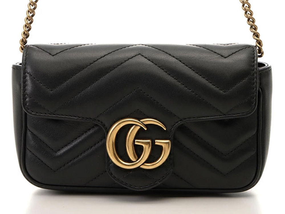 Gucci GG Marmont Shoulder Bag Black Leather